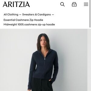 Aritzia cashmere zip